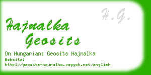 hajnalka geosits business card